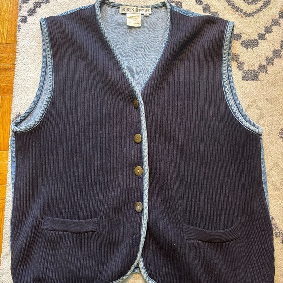 denim and sweat vest vintage early 90s - Picture 3 of 6